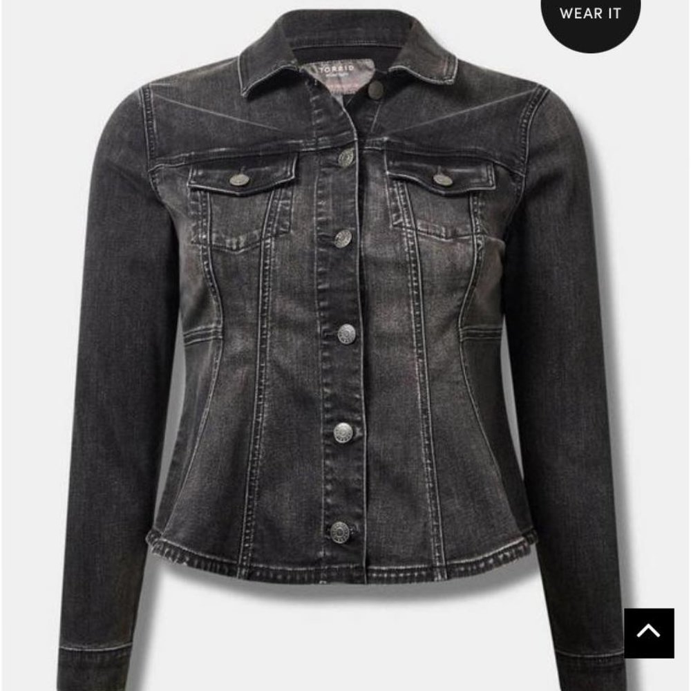 Torrid Denim Fit and flare Trucker Jacket SIZE 4